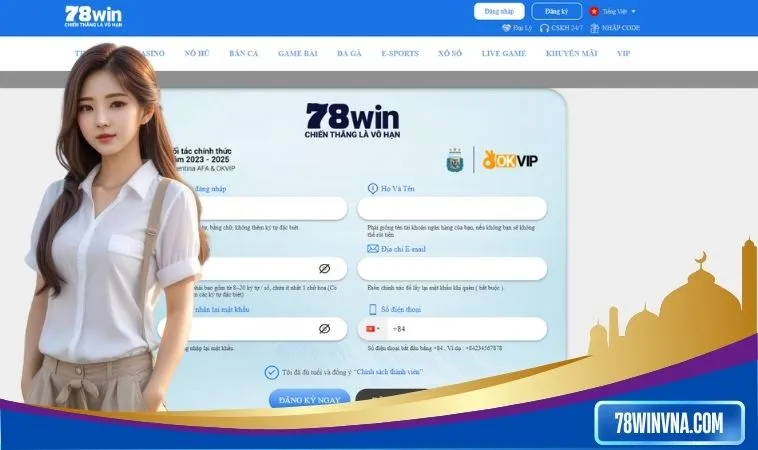 Đăng ký 78win ngay để tận hưởng những điều này!