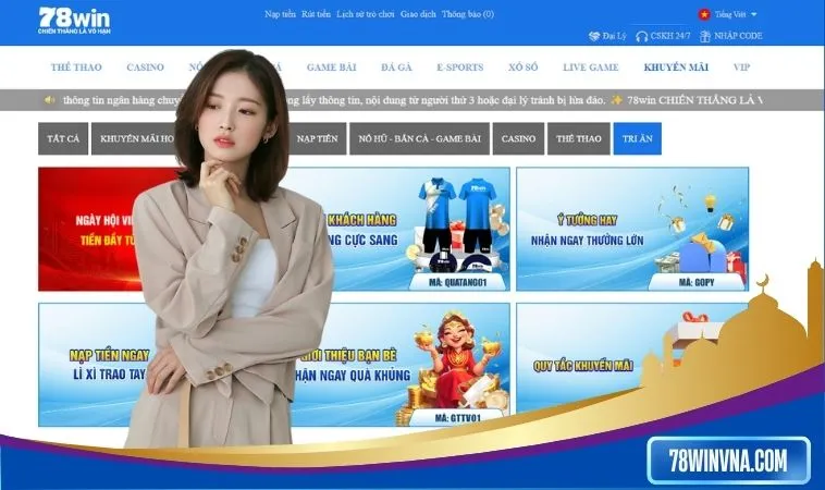 Nhận Khuyến Mãi 78win | Hướng Dẫn Chi Tiết Để Tránh Bỏ Lỡ Ưu Đãi 2 Ưu đãi 78win cập nhật mới nhất nên biết