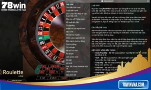 Hướng dẫn chơi Roulette tại nhà cái 78win